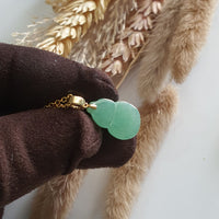 Translucent Icy Bright Green Jadeite "Hulu’s Love" Pendant (JAB006920) 4
