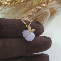 Translucent Icy Lavender Jadeite "Hulu’s Love" Pendant (JAB006935) 3
