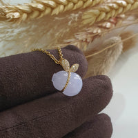 Translucent Icy Lavender Jadeite "Hulu’s Love" Pendant (JAB006935) 2