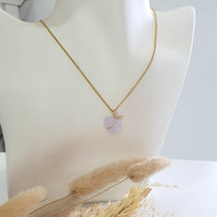 Translucent Icy Lavender Jadeite "Hulu’s Love" Pendant (JAB006935) 8