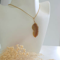 Translucent Icy Yellow Jadeite “Golden Peanut” Pendant (JAB006960) 9