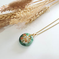 Translucency Brilliant Flower Green Jadeite "Cherry Blossom" Pendant (JAB006965) 7