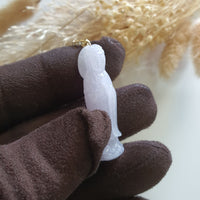 Translucent Lavender Jadeite "Goddess of Mercy" Pendant (JAB006968) 4