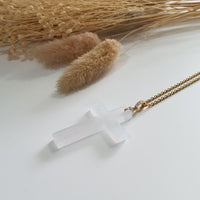 Highly Translucent Icy Jadeite "Cross" Pendant (JAB006983) 8