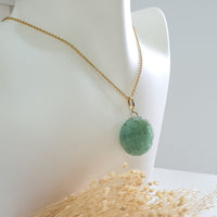 Translucent Icy Green Jadeite "Prosperity Fish and Lotus" Pendant (JAB006984) 8