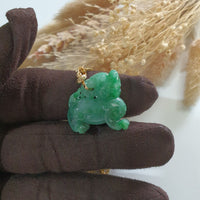 Translucent Bright Green Jadeite "Auspicious Wealth Pixiu" (JAB006985) 4