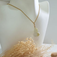Good Translucency Icy Yellow Jadeite “Golden Calabash” Pendant (JAB007030) 8