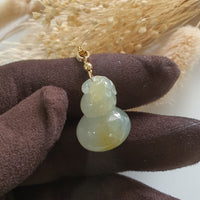 Good Translucency Icy Yellow Jadeite “Golden Calabash” Pendant (JAB007030) 5