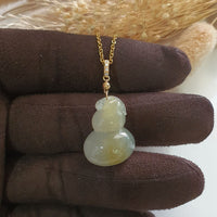 Good Translucency Icy Yellow Jadeite “Golden Calabash” Pendant (JAB007030) 1