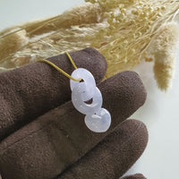 Good Translucency Icy Lavender Jadeite "Infinity Interlocking Love" Pendant (JAB007201) 2