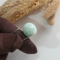 Translucent Icy Green Jadeite "Barrel" Pendant (JAB007264) 3