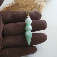 Translucent Apple Green Jadeite "Auspicious Kila" Pendant (JAB007315) 5