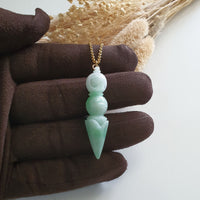 Translucent Apple Green Jadeite "Auspicious Kila" Pendant (JAB007315) 2