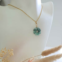 Translucent Icy Flower Green Jadeite “Eternity Knot” Pendant (JAB007399) 10