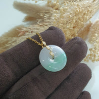 Translucent Brilliant Green Jadeite "Serenity in Bloom" Pendant (JAB007479) 3