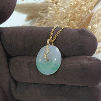 Translucent Brilliant Green Jadeite "Serenity in Bloom" Pendant (JAB007479) 4