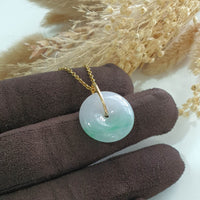 Translucent Brilliant Green Jadeite "Serenity in Bloom" Pendant (JAB007479) 5