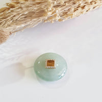 Good Translucency Icy Bright Green Jadeite "The Emperor Coin" Pendant (JAB007588) 2