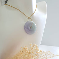 Translucent Icy Lavender and Green Jadeite “Eternal Fortune” Pendant (JAB007591) 10