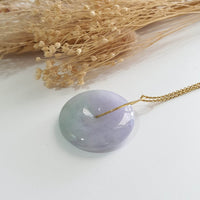 Translucent Icy Lavender and Green Jadeite “Eternal Fortune” Pendant (JAB007591) 8