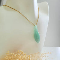 Translucent Icy Green Jadeite "Goddess’s Vase" Pendant (JAB007691) 9