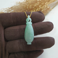 Translucent Icy Green Jadeite "Goddess’s Vase" Pendant (JAB007691) 1