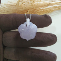 Good Translucency Icy Brilliant Lavender Jadeite "Auspicious Ruyi" Pendant (JAB007692) 1