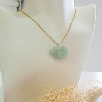 Translucent Icy Green Jadeite "Auspicious Ruyi" Pendant (JAB007693) 9
