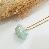 Translucent Icy Green Jadeite "Auspicious Ruyi" Pendant (JAB007693) 8