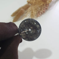 Translucent Icy Black Jadeite "Auspicious Coin" Pendant (JAB007752) 2