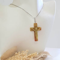 Translucent Orangey and Yellow Jadeite "Crucifix" Pendant (JAB007855) 9
