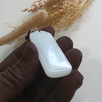 Translucent White Nephrite “Wu Shi Pai” Pendant (JAB007922) 6