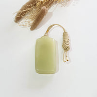 Translucent Yellow Nephrite “Wu Shi Pai” Pendant (JAB007923) 8