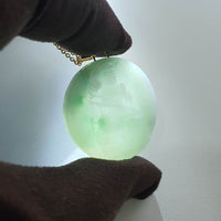 Translucent Icy Green Jadeite "Samantabhadra with Elephant” Pendant (JAB008116) 5