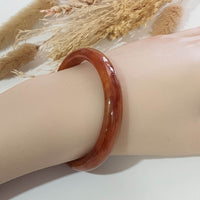 Translucent Brilliant Orangey Red “The Everlasting Sunset” Bangle (JAC002176) 9
