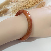 Translucent Brilliant Orangey Red “The Everlasting Sunset” Bangle (JAC002176) 10