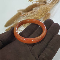 Translucent Brilliant Orangey Red “The Everlasting Sunset” Bangle (JAC002176) 4