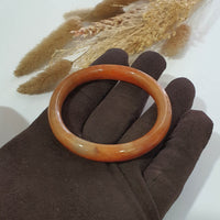 Translucent Brilliant Orangey Red “The Everlasting Sunset” Bangle (JAC002176) 6
