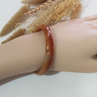 Translucent Brilliant Orangey Red “The Everlasting Sunset” Bangle (JAC002176) 7
