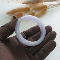 Translucent Brilliant Lavender Jadeite Bangle (JAC002227) 6