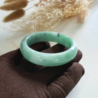 Translucent Green with Bluish Green Jadeite Bangle (JAC002514) 5