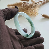 Good Translucency Icy with Icy Green Jadeite Bangle (JAC002635) 5