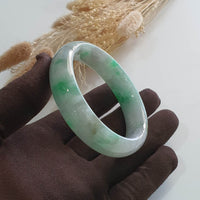 Translucent Icy Apple Green Jadeite Bangle (JAC002710) 5