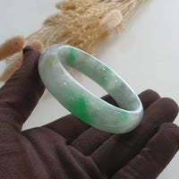 Translucent Icy Apple Green Jadeite Bangle (JAC002710) 6