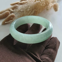 Good Translucency Icy Bright Green Jadeite Bangle (JAC002866) 7