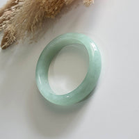 Good Translucency Icy Bright Green Jadeite Bangle (JAC002866) 6