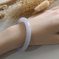 Translucent Icy Lavender Jadeite Princess Round Bangle (JAC002997) 6