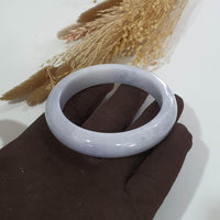 Translucent Light Lavender Jadeite “Cotton Candy” Bangle (JAC003080) 8