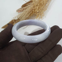 Translucent Light Lavender Jadeite “Cotton Candy” Bangle (JAC003080) 3