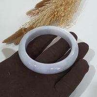 Translucent Light Lavender Jadeite “Cotton Candy” Bangle (JAC003080) 7